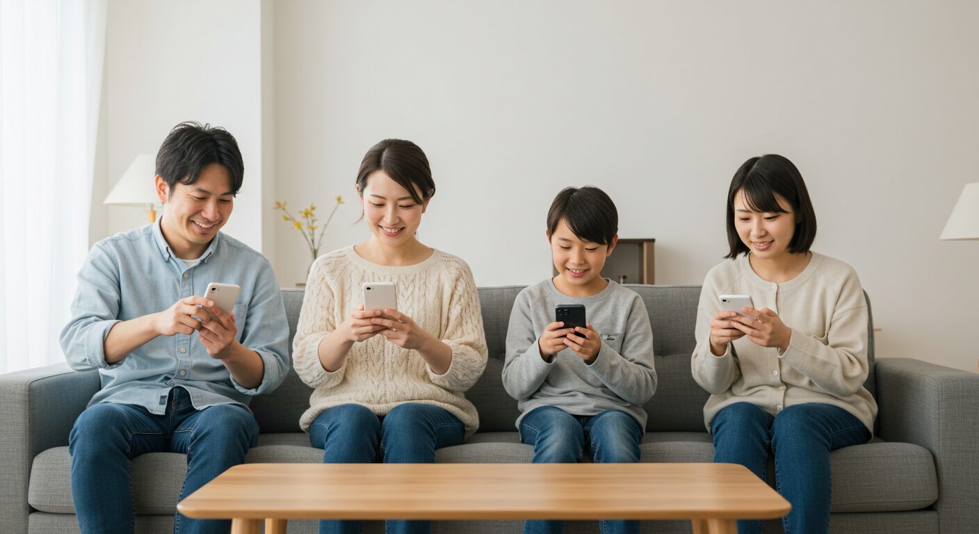 家族でスマホ利用