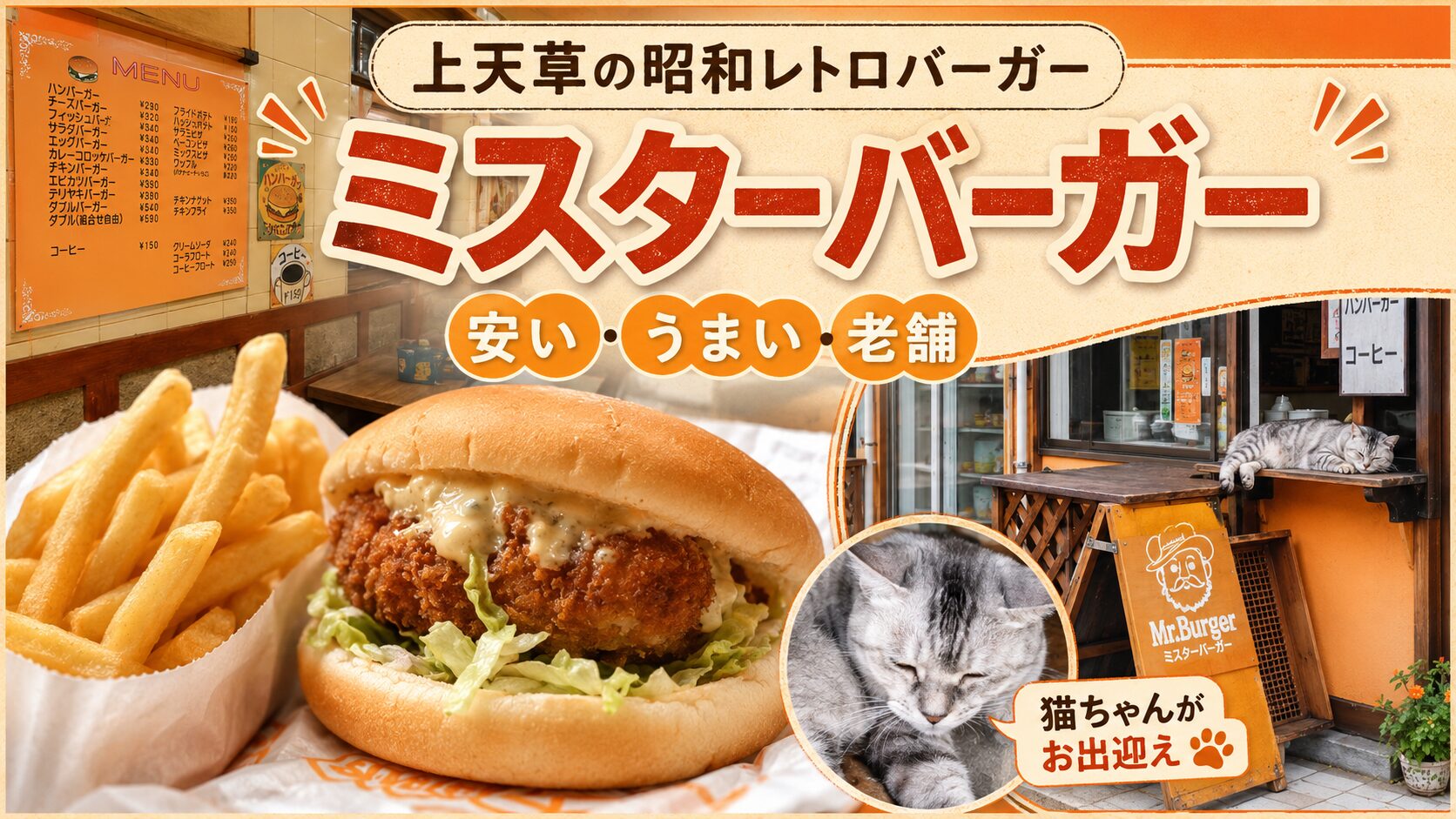 上天草・大矢野の老舗「ミスターバーガー」｜昭和レトロな雰囲気と安すぎるハンバーガーが最高だった